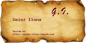 Geisz Ilona névjegykártya
